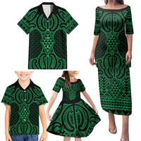 Kakariki Maori Ta Moko Poutama Art Family Matching Puletasi and Hawaiian Shirt LT9 - Polynesian Pride