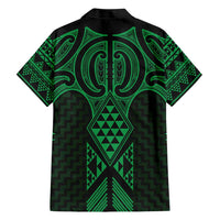 Kakariki Maori Ta Moko Poutama Art Family Matching Short Sleeve Bodycon Dress and Hawaiian Shirt LT9 - Polynesian Pride