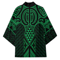 Kakariki Maori Ta Moko Poutama Art Kimono - Polynesian Pride