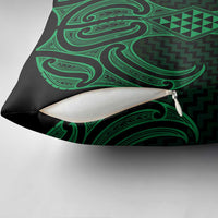Kakariki Maori Ta Moko Poutama Art Pillow Cover - Polynesian Pride