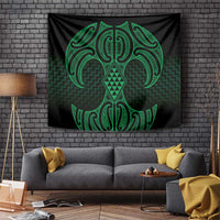 Kakariki Maori Ta Moko Poutama Art Tapestry