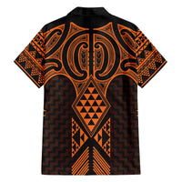Karaka Maori Ta Moko Poutama Art Family Matching Off The Shoulder Long Sleeve Dress and Hawaiian Shirt LT9 - Polynesian Pride