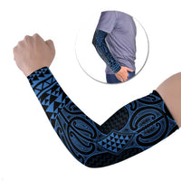 Kikorangi Maori Ta Moko Poutama Art Arm Sleeves - Polynesian Pride