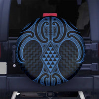Kikorangi Maori Ta Moko Poutama Art Spare Tire Cover LT9 No hole Blue - Polynesian Pride