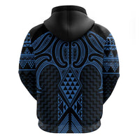 Kikorangi Maori Ta Moko Poutama Art Zip Hoodie LT9 - Polynesian Pride