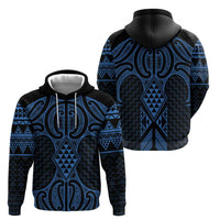 Kikorangi Maori Ta Moko Poutama Art Zip Hoodie LT9 - Polynesian Pride