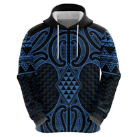 Kikorangi Maori Ta Moko Poutama Art Zip Hoodie LT9 - Polynesian Pride