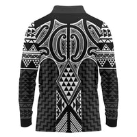 Ma Maori Ta Moko Poutama Art Long Sleeve Polo Shirt