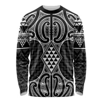 Ma Maori Ta Moko Poutama Art Long Sleeve Shirt