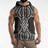 Ma Maori Ta Moko Poutama Art Sleeveless Hoodie - Polynesian Pride