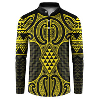 Mahi-dawg Maori Ta Moko Poutama Art Button Sweatshirt