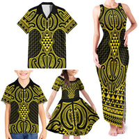 Mahi-dawg Maori Ta Moko Poutama Art Family Matching Tank Maxi Dress and Hawaiian Shirt LT9 - Polynesian Pride
