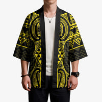 Mahi-dawg Maori Ta Moko Poutama Art Kimono - Polynesian Pride