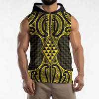 Mahi-dawg Maori Ta Moko Poutama Art Sleeveless Zip Hoodie LT9 - Polynesian Pride