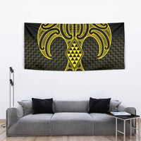 Mahi-dawg Maori Ta Moko Poutama Art Tapestry