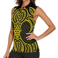 Mahi-dawg Maori Ta Moko Poutama Art Women Sleeveless Polo Shirt