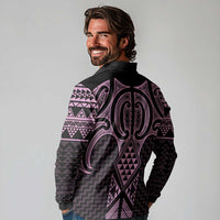 Mawhero Maori Ta Moko Poutama Art Long Sleeve Polo Shirt