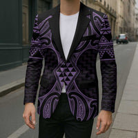 Waiporoporo Maori Ta Moko Poutama Art Blazer - Polynesian Pride