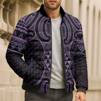 Waiporoporo Maori Ta Moko Poutama Art Bomber Puffer Jacket - Polynesian Pride