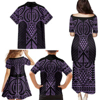Waiporoporo Maori Ta Moko Poutama Art Family Matching Puletasi and Hawaiian Shirt LT9 - Polynesian Pride