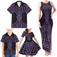 Waiporoporo Maori Ta Moko Poutama Art Family Matching Tank Maxi Dress and Hawaiian Shirt LT9 - Polynesian Pride