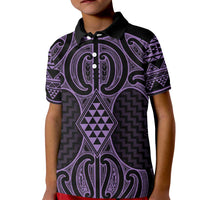 Waiporoporo Maori Ta Moko Poutama Art Kid Polo Shirt