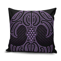 Waiporoporo Maori Ta Moko Poutama Art Pillow Cover LT9 Purple - Polynesian Pride