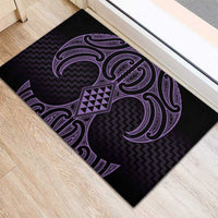 Waiporoporo Maori Ta Moko Poutama Art Rubber Doormat