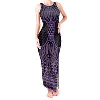 Waiporoporo Maori Ta Moko Poutama Art Tank Maxi Dress