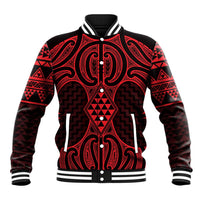 Whero Maori Ta Moko Poutama Art Baseball Jacket