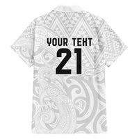 New Zealand Rangatira Custom Family Matching Long Sleeve Bodycon Dress and Hawaiian Shirt All White Niho Taniwha Maori Tribal LT9 - Polynesian Pride