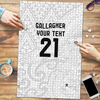 New Zealand Rangatira Custom Puzzle All White Niho Taniwha Maori Tribal - Polynesian Pride