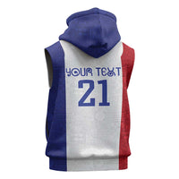 New Zealand Rugby Pacific Personalised Sleeveless Zip Hoodie Maori Style Tribal Tapa Pattern - Polynesian Pride