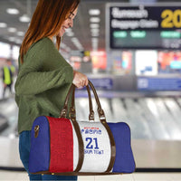 New Zealand Rugby Pacific Personalised Travel Bag Maori Style Tribal Tapa Pattern - Polynesian Pride