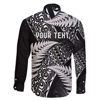 New Zealand Rugby Pacific Personalised Family Matching Off Shoulder Maxi Dress and Hawaiian Shirt All Black Maori Pasifika Fern Pattern LT9 - Polynesian Pride