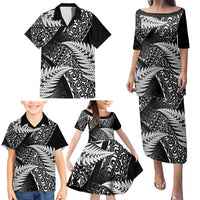 New Zealand Rugby Pacific Personalised Family Matching Puletasi and Hawaiian Shirt All Black Maori Pasifika Fern Pattern LT9 - Polynesian Pride