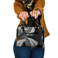 New Zealand Rugby Pacific Personalised Shoulder Handbag All Black Maori Pasifika Fern Pattern