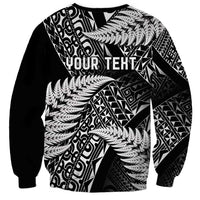 New Zealand Rugby Pacific Personalised Sweatshirt All Black Maori Pasifika Fern Pattern LT9 - Polynesian Pride