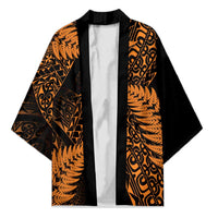 New Zealand Rugby Pacific Personalised Kimono All Gold Maori Pasifika Fern Pattern - Polynesian Pride