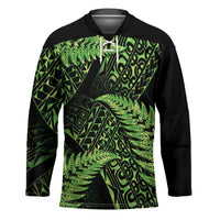 New Zealand Rugby Pacific Personalised Hockey Jersey All Lime Maori Pasifika Fern Pattern - Polynesian Pride