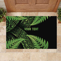 New Zealand Rugby Pacific Personalised Rubber Doormat All Lime Maori Pasifika Fern Pattern LT9 Lime - Polynesian Pride