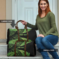 New Zealand Rugby Pacific Personalised Travel Bag All Lime Maori Pasifika Fern Pattern - Polynesian Pride