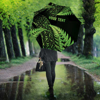 New Zealand Rugby Pacific Personalised Umbrella All Lime Maori Pasifika Fern Pattern LT9 - Polynesian Pride