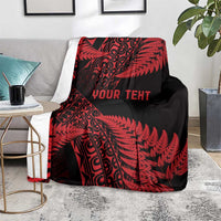 New Zealand Rugby Pacific Personalised Blanket All Red Maori Pasifika Fern Pattern LT9 - Polynesian Pride