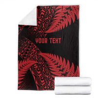 New Zealand Rugby Pacific Personalised Blanket All Red Maori Pasifika Fern Pattern LT9 - Polynesian Pride