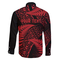 New Zealand Rugby Pacific Personalised Family Matching Summer Maxi Dress and Hawaiian Shirt All Red Maori Pasifika Fern Pattern LT9 - Polynesian Pride