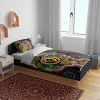 Vanuatu Personalised Bedding Set Aboriginal Dot Paitnting - Polynesian Pride