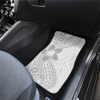 Lotu Tamaiti White Sunday Car Mats Pacific Plumeria Flowers - White Version LT9 - Polynesian Pride