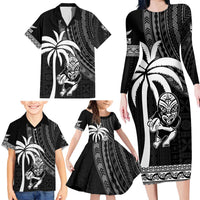 Custom Fiji New Zealand Rugby Family Matching Long Sleeve Bodycon Dress and Hawaiian Shirt Make History Together LT9 - Polynesian Pride