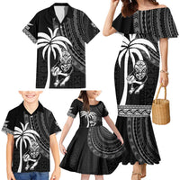 Custom Fiji New Zealand Rugby Family Matching Mermaid Dress and Hawaiian Shirt Make History Together LT9 - Polynesian Pride